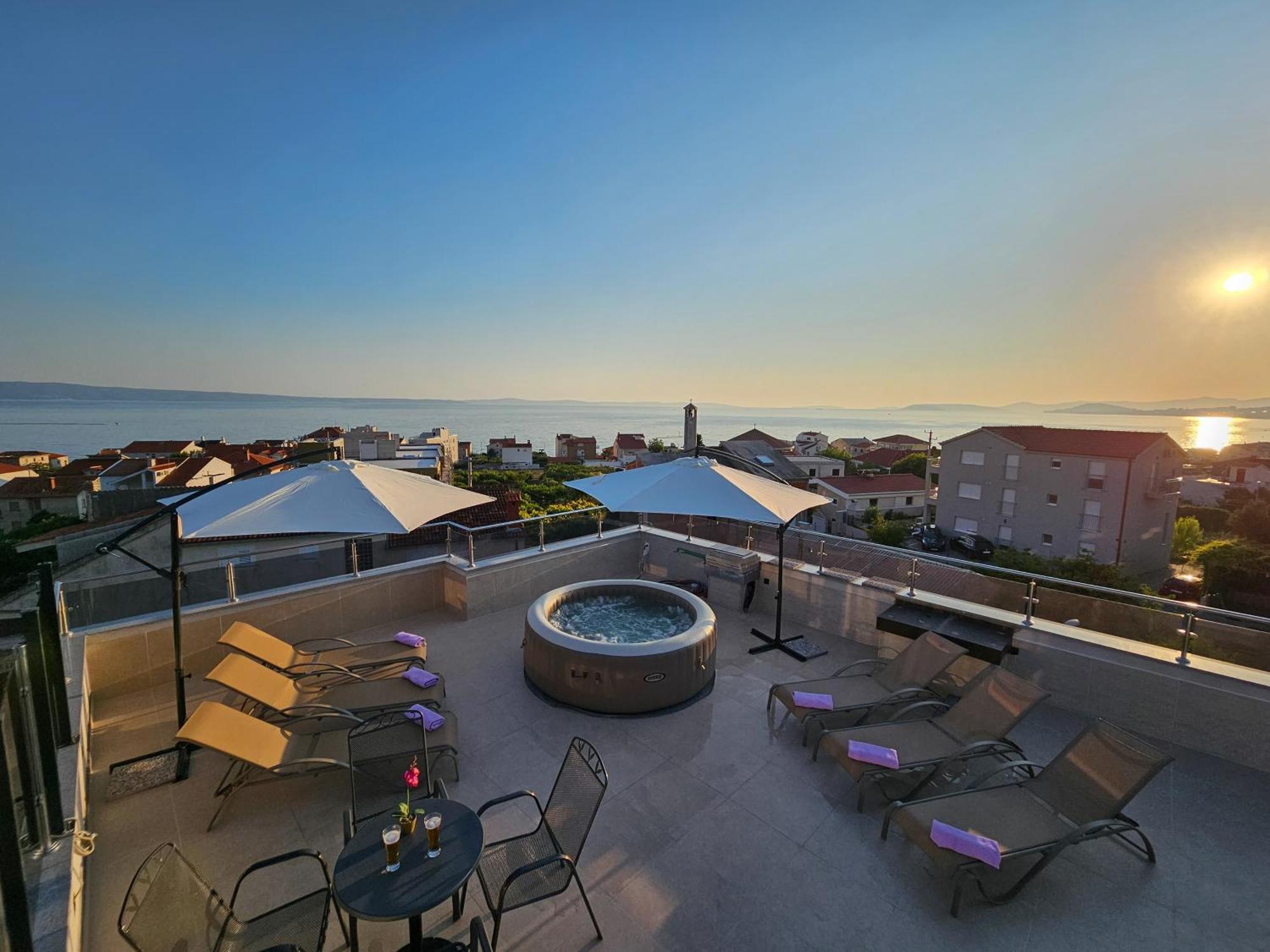 Modern Villa With Jacuzzi, Beautiful Sea View, Near Split! Villa 36A Podstrana Exterior foto